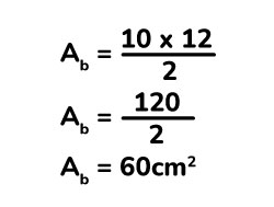 Área de la base de un prisma triangular ejercicio 4
