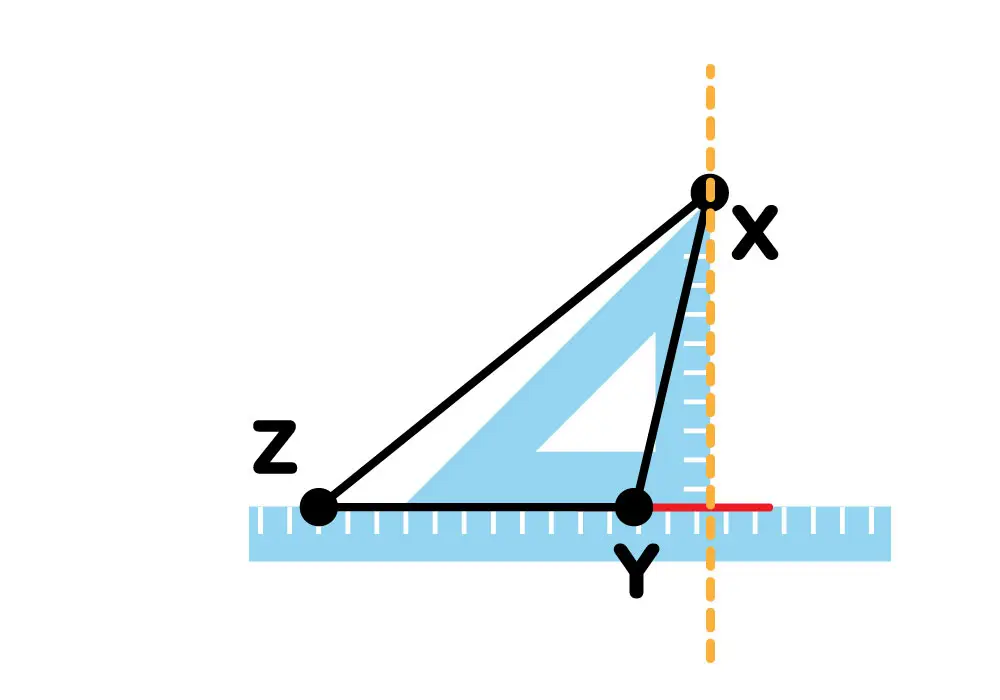Altura del vértice X