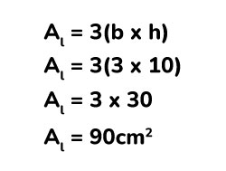 área de los laterales de un prisma rectangular