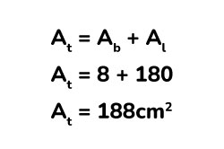 calcular area total de un prisma triangular