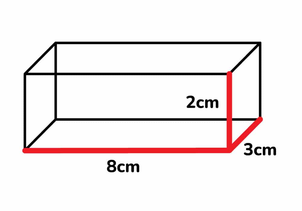 ejercicio calcular volumen prisma rectangular