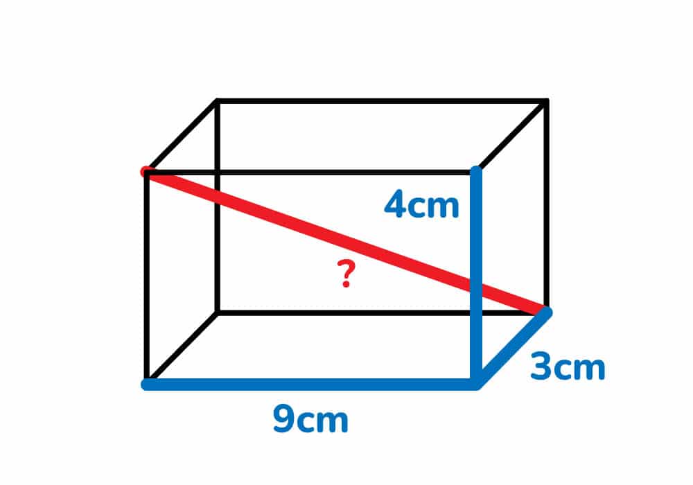 ejercicio diagonal de un prisma rectangular