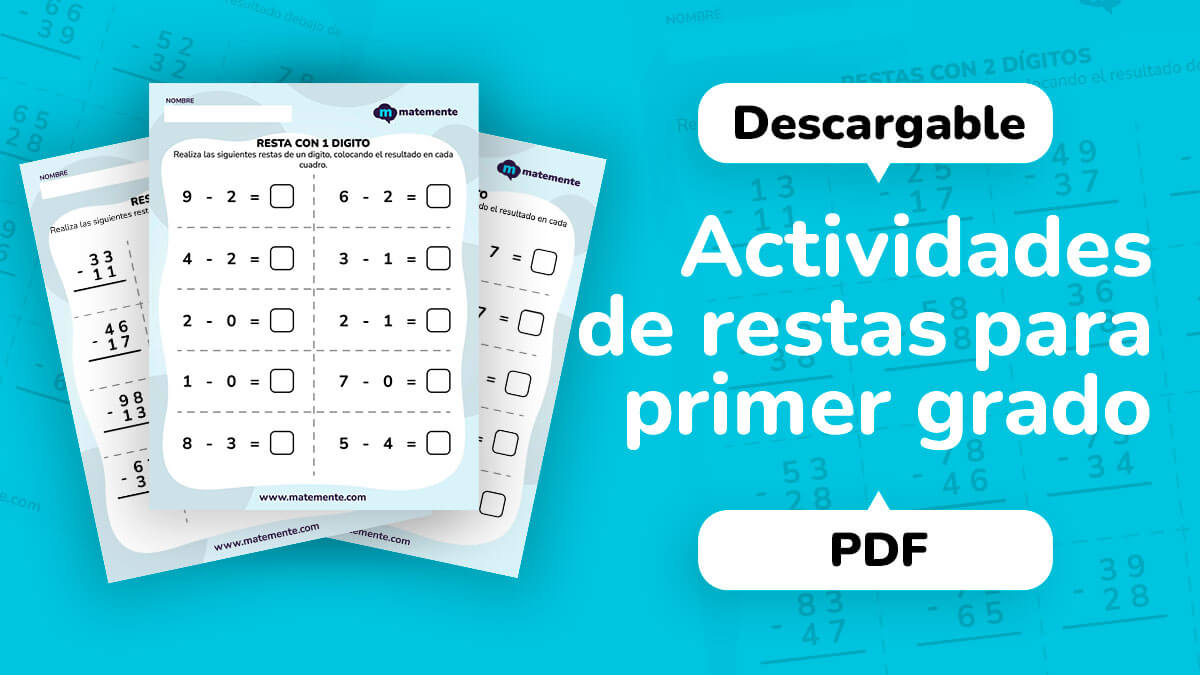 +18 Actividades de restas para primer grado ¡PDF!