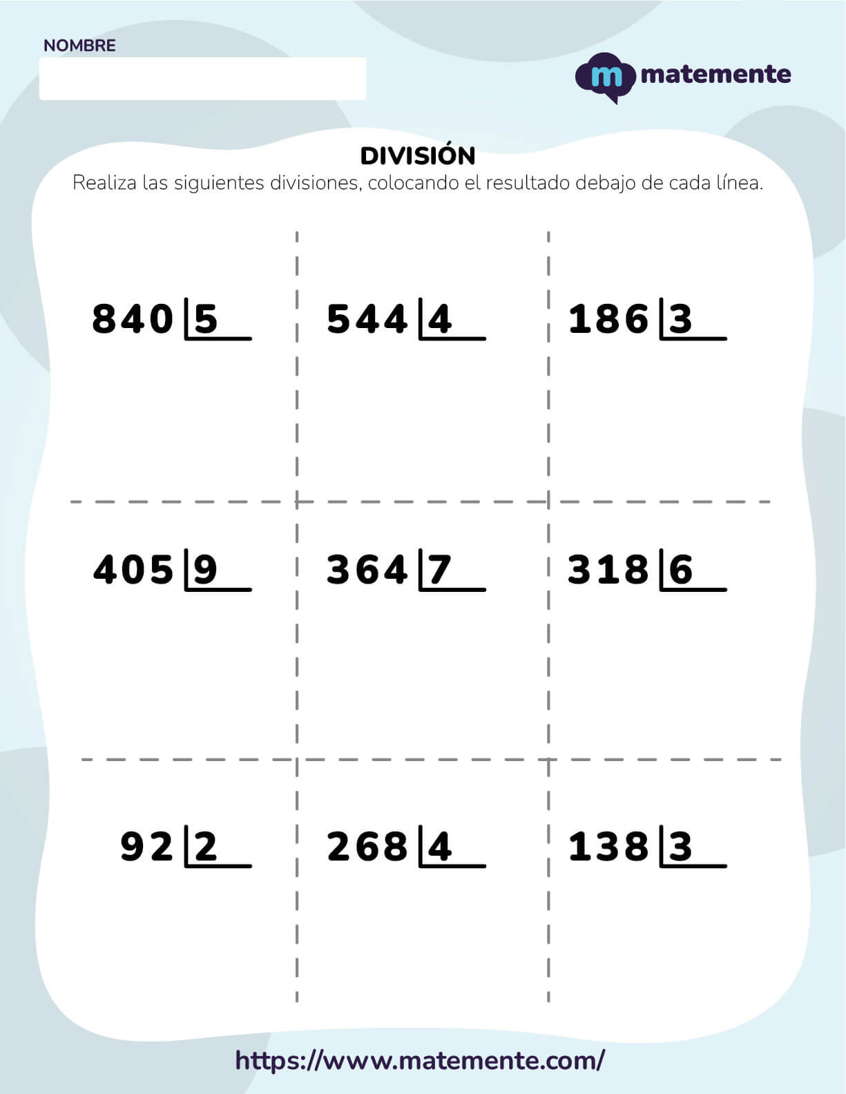 ejercicios de divisiones para niños de cuarto grado 5