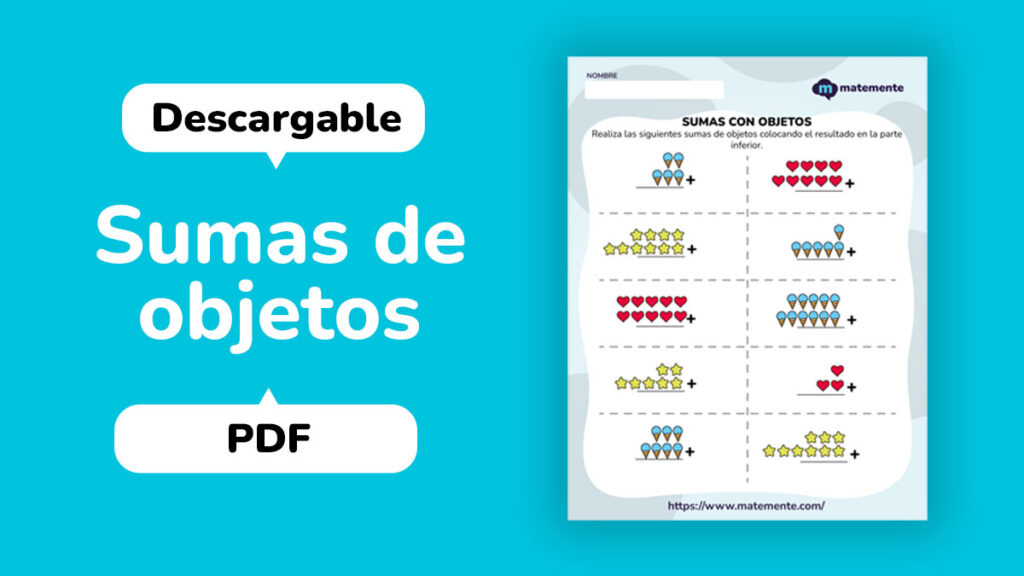 Suma de objetos para primer grado