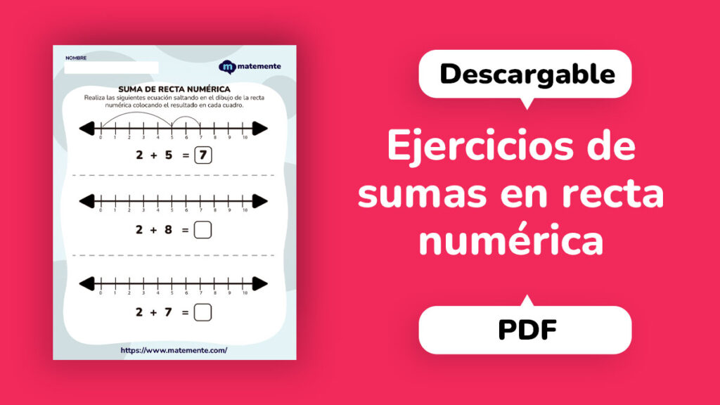Ejercicios de sumas en recta numérica