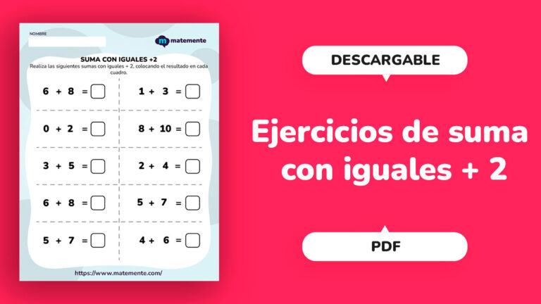 Ejercicios de Suma con iguales +2 - portada