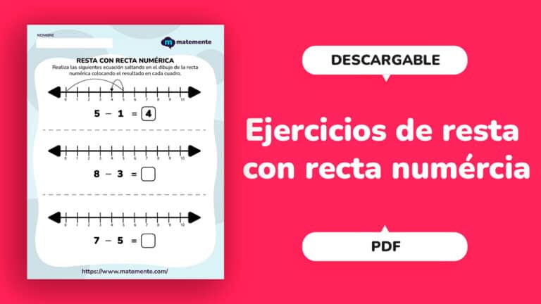 Resta con recta numérica - portada