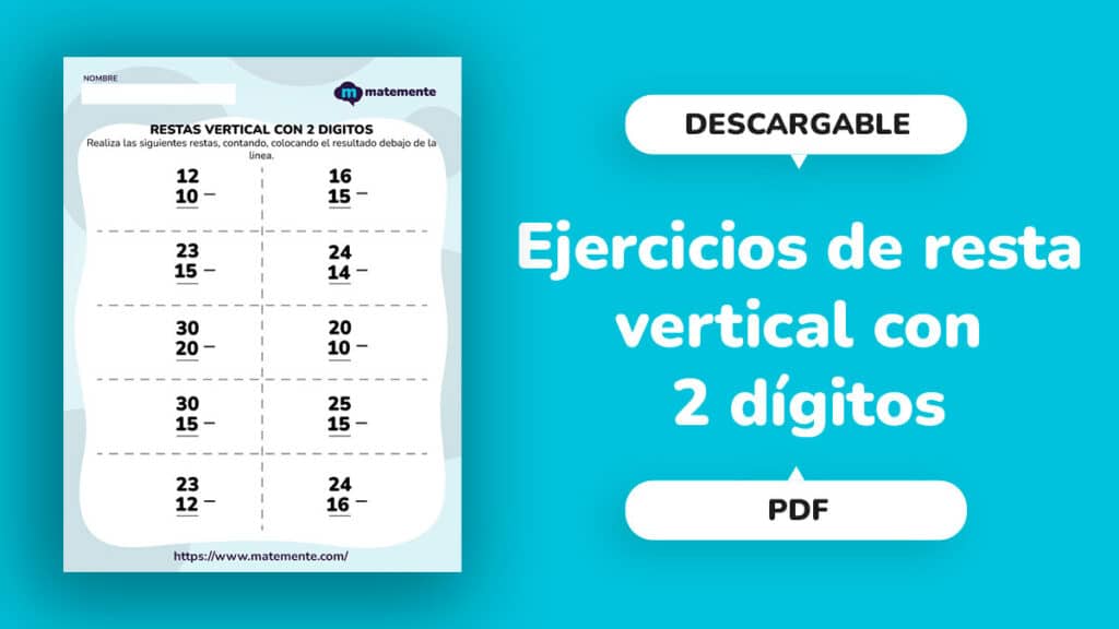 Resta vertical con 2 dígitos - portada