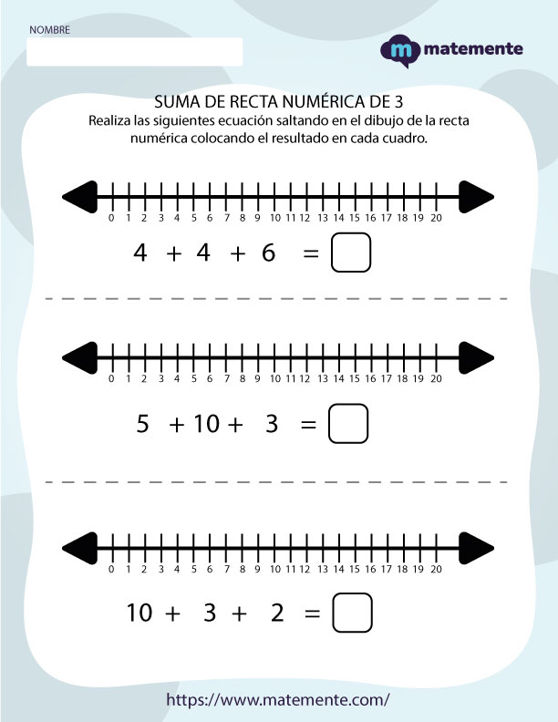 sumas en recta numérica de 3 -2