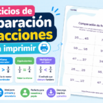 Ejercicios de comparación de fracciones